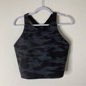 Athleta womens camo conscious crop sports bra A-C 1X